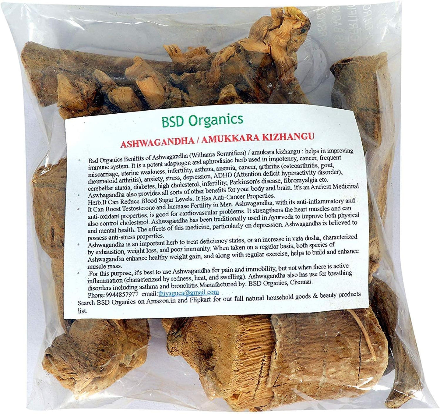 Ashwagandha / Amukkara Kizhangu Root - 200 Gm / 7.05 Oz