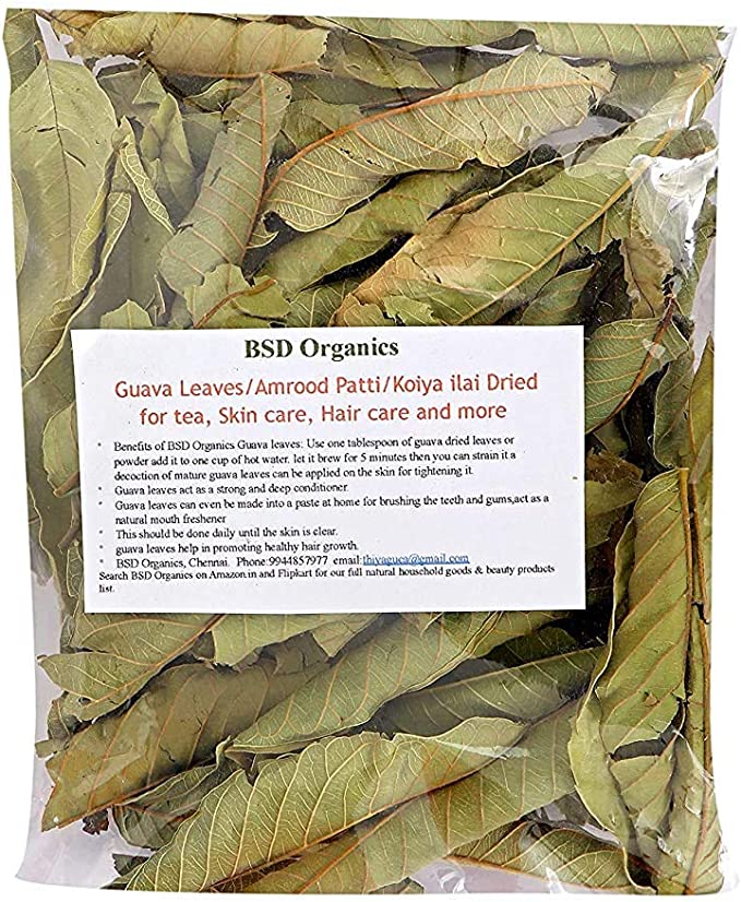 Bsd Organics Dried Leaves of Guava Leaves/Amrood Patti/Koiya ilai for Tea (100 Gram / 3.5 Ounce)