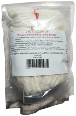 BSD Organics Wicks of Lamp Thread/Phool batti/vilakku thiri (5 Bundles)