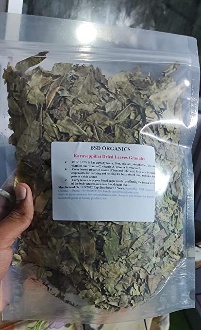 BSD Organics Dried Leaves Granules of Curry Leaves/Karuveppillai / Karee Patte / Kadi Patta- 100 g