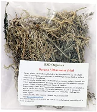BSD Organics Dried of Davana/Dhavanam/Daavaanam (50 Gram / 1.7 Ounce)