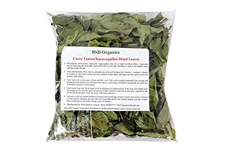BSD Organics Curry Leaves/Karuveppillai Dried Leaves Granules, 100 g